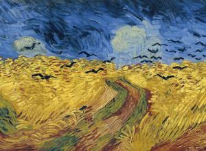 Campo di grano con corvi